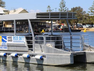 12 seater pontoon Mandurah boat and bike hire